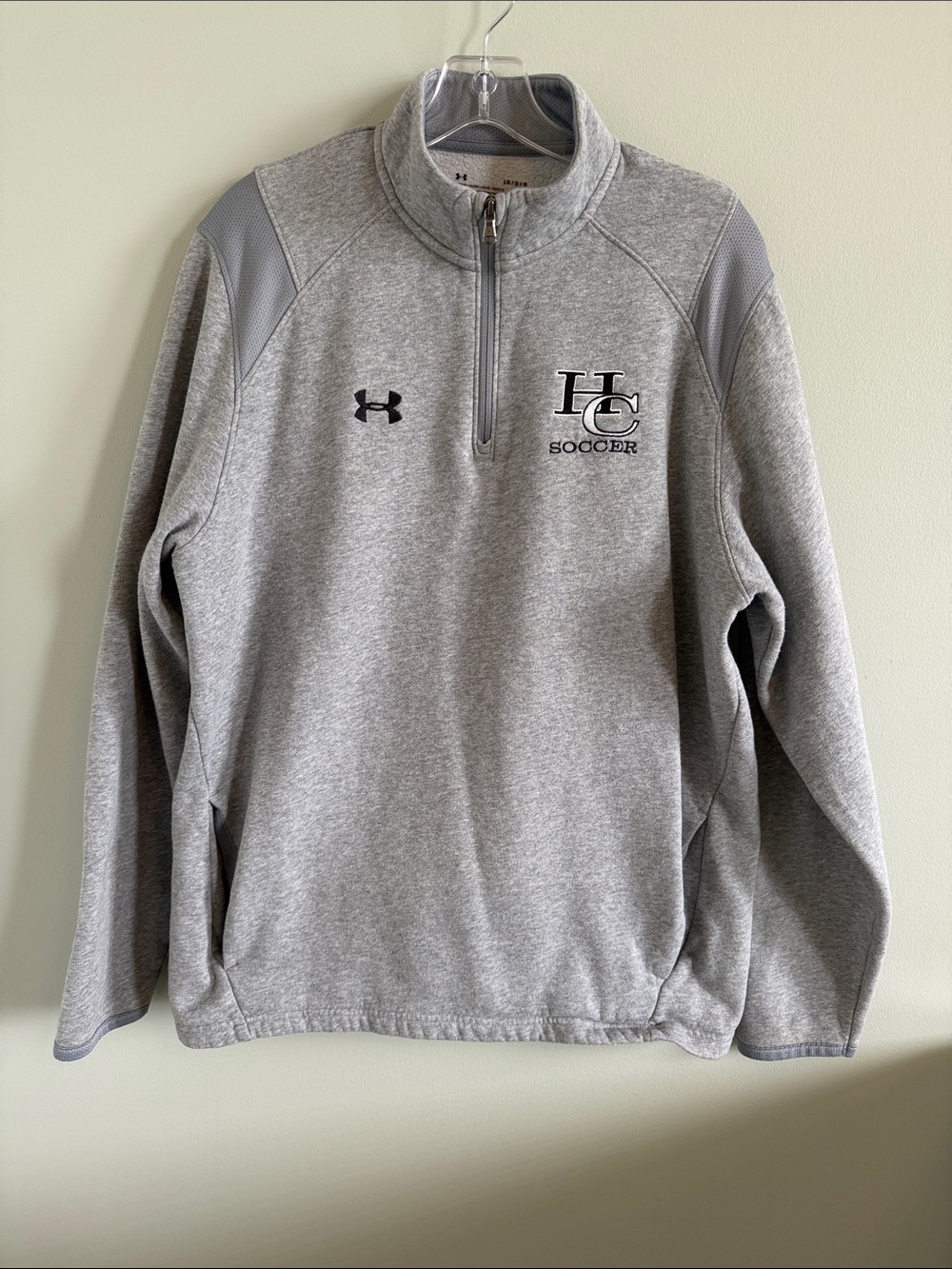 Under Armour Light Gray Men's Quarter-Zip Soccer Pullover